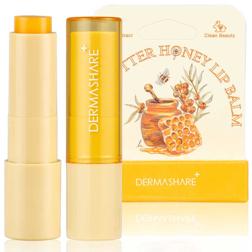DERMASHARE Shea Butter Honey Lip Balm 3.8g Intensive Moisturizing Nourishing Lip Care Treatment _ Made in Korea